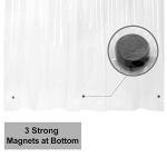 Barossa Design Small Shower Curtain for Shower Stall Size 36 x 72 inches,PEVA - Waterproof, Eco-Friendly, Non-Toxic, Odorless, PVC Free, Metal Grommets (Clear)