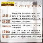 Barossa Design Small Shower Curtain for Shower Stall Size 36 x 72 inches,PEVA - Waterproof, Eco-Friendly, Non-Toxic, Odorless, PVC Free, Metal Grommets (Clear)