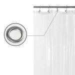 Barossa Design Small Shower Curtain for Shower Stall Size 36 x 72 inches,PEVA - Waterproof, Eco-Friendly, Non-Toxic, Odorless, PVC Free, Metal Grommets (Clear)