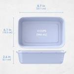 Bentgo 20-Piece Lightweight, Durable, Reusable BPA-Free 1-Compartment Containers - Microwave, Freezer, Dishwasher Safe - Periwinkle