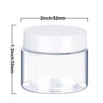 SATINIOR 6 Pack 1 oz Plastic Jars Containers with Lids Wide-mouth Refillable Leakproof Reusable Round Empty Jars for Travel Cosmetic Dry Food Spice Candy Cookie Home Kitchen Organizing(White)