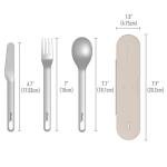 Bentgo Stainless Travel Utensil Set - Reusable 3-Piece Silverware Set with Carrying Case, High-Grade Premium Steel, BPA-Free Case, Eco-Friendly - Ideal for Travel, Camping, and Office Use (Sand)