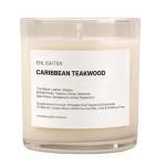 Enlighten Caribbean Teakwood Candle | Luxurious Leather, Black Pepper, Tobacco Scent | Double Scent Load for Enhanced Aroma | Eco-Friendly, Hand-Poured Soy Wax | 12oz Glass Tumbler | Made in USA