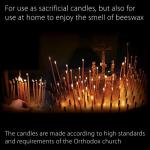 Danilovo Pure Beeswax Candles - Honey-Scented, Decorative Thin Taper Candles - Ideal for Birthday Decoration or Church Prayers - Drip Free, Tall & Smokeless Pack of 50 pcs, 6.3 x 0.2 inch