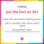 Method All-Purpose Cleaning Wipes, Pink Grapefruit, Multi-Surface, Compostable, 70 Count (Pack of 1)