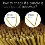 Danilovo Pure Beeswax Candles - Honey-Scented, Decorative Thin Taper Candles - Ideal for Birthday Decoration or Church Prayers - Drip Free, Tall & Smokeless Pack of 50 pcs, 6.3 x 0.2 inch