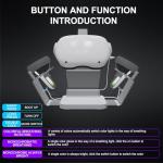 HiBloks Charging Station for Meta/Oculus Quest 2, Illuminated VR Stand for Quest 2, Magnetic Controller & Headest Display Charger with 2 Rechergeable Batteries, Battery Cover and USB-C Charger Cable