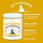 Pet's Favorite Plant Based Candles with a Cotton Wick, Clean Burning Pet Friendly Candles with a 70 Hour Burn Time, Lemon Zest Pack of 1