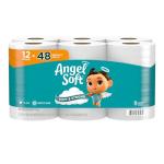 Angel Soft Toilet Paper, 12 Mega Rolls = 48 Regular Rolls, Soft and Strong Toilet Tissue