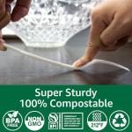 BIOCEAN 100% Compostable No Plastic Knives Forks Spoons Utensils, The Heavyweight Heavy Duty Flatware is Eco Friendly Products for Lounge Party Wedding BBQ Picnic Camping.