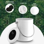 Utopia Kitchen Compost Bin for Kitchen Countertop, 1.3 Gallon Compost Bucket for Kitchen with Lid, Includes 1 Spare Charcoal Filter (White)