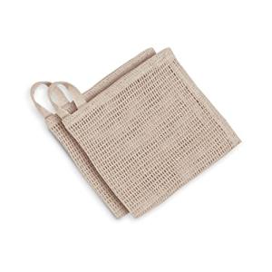 Bean Products Hemp Washcloth - Loose Weave Design for Effective Cleaning - Open Knit Exfoliating Wash Cloth - Fast Drying, Hemp & Organic Cotton - 10” x 12”, 2 Pack