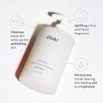 OUAI Hand Wash, Dean Street - Liquid Hand Soap with Jojoba, Avocado, & Rose Hip Oil for Replenished Skin - Gentle Exfoliating Kitchen & Bathroom Soap (16 Fl Oz)