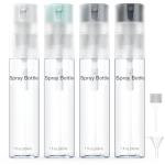 Bomeiyi 4 Pack Refillable Spray Bottle, Reversible Small Empty Spray Bottle with Fine Mist, Leak Proof - for Cleaning Solutions, Mosquito prevention, Face & Hair Mist - 4pk 1 OZ / 30 ML