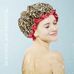 TCOTBE 4 Pieces Shower Cap for Women, Elastic and Reusable, Environmental Protection Hair Bath Caps, Double Waterproof Layers Bathing Hat