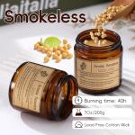 ARCASA Organic Coconut Vanilla Candles - Non Toxic Soy Candles for Home, Stress Relief & Meditation (7oz)