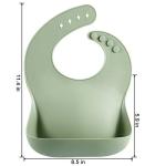 PandaEar Set of 3 Silicone Baby Bibs Waterproof, Soft, Unisex, 10-72 Months (Brown/Blue/Green)