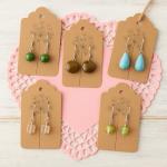 SallyFashion 100pcs Gift Tags with String Attached, 1.7 x 2.8 inch Kraft Paper Hang Tags for Clothes DIY Crafts Wedding Holiday (Brown)