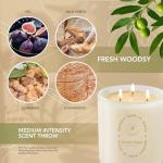 Palo Santo - Palo Santo & Bergamot Pure Beeswax Candle - 90+ Hours Long Burning Classically Designed Non-Toxic Scented Candles for Home Decor and Aromatherapy to Stress & Anxiety Relief - 15 Oz