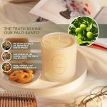 Palo Santo - Palo Santo & Bergamot Pure Beeswax Candle - 90+ Hours Long Burning Classically Designed Non-Toxic Scented Candles for Home Decor and Aromatherapy to Stress & Anxiety Relief - 15 Oz