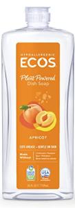 Earth Friendly Products Dishmate Liquid Dishwashing Cleaner, Natural Apricot, 25 Ounces (Pack of 12)