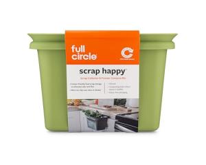 Full Circle Scrap Happy Scrap Collector and Freezer Compost Bin, Green (FC11302-G)