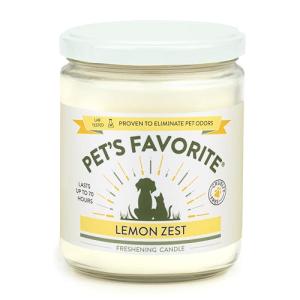 Pet's Favorite Plant Based Candles with a Cotton Wick, Clean Burning Pet Friendly Candles with a 70 Hour Burn Time, Lemon Zest Pack of 1