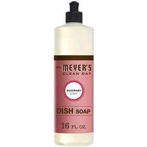 MRS. MEYER'S CLEAN DAY Liquid Dish Soap, Biodegradable Formula, Rosemary, 16 fl. oz