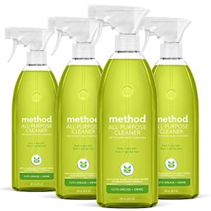 Method All-Purpose Cleaner Spray, Lime + Sea Salt, Plant-Based and Biodegradable Formula Perfect for Most Counters, Tiles and More, 28 Fl Oz, (Pack of 4)