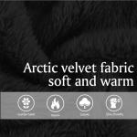 Inner Wish Womens Plush Fleece Robe, Cozy Warm Bathrobe Fuzzy Female Spa Robe With Pockets, BLACK,2XL/3XL