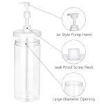 Yebeauty Refillable Pump Bottles Dispenser, 2pcs 40.5oz/1200ml Clear Soap Disoenser Wide Mouth Jar Style Empty Lotion Pump Dispenser for Bathroom Shampoo and Body Wash