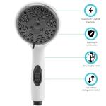 Dura Faucet Premium RV Handheld Shower Wand with Eco-Friendly On/Off Switch (White)