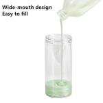 Yebeauty Refillable Pump Bottles Dispenser, 2pcs 40.5oz/1200ml Clear Soap Disoenser Wide Mouth Jar Style Empty Lotion Pump Dispenser for Bathroom Shampoo and Body Wash