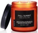 M&SENSE Baltic Amber Fall Scented Candle, 11.6oz Clean Natural Soy Wax Non Toxic Up to 70 Hours Burn Time 2 Cotton Wick Housewarming Candle for Home Scented
