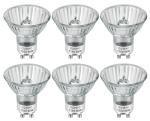 SerBion GU10 120V 50W Halogen Light Bulbs for Track and Range Hood, GU10+C Candle Warmer Lamp with Dimmable, 2700K Warm White, 6000+Hours Long-Lasting Pack of 6