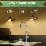 SerBion GU10 120V 50W Halogen Light Bulbs for Track and Range Hood, GU10+C Candle Warmer Lamp with Dimmable, 2700K Warm White, 6000+Hours Long-Lasting Pack of 6