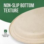 9 Inch Compostable Paper Plates (100 Pack) - Eco-Friendly Disposable Dinnerware for Parties, Microwavable & Water/Oil Resistant - 100% Biodegradable Heavy Duty Brown Plates for Events, Picnics