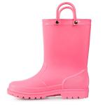 K KomForme Kids Girls & Boys Rain Boots with Easy-on Handles Waterproof Outdoors