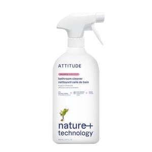 ATTITUDE Bathroom Cleaner Spray, EWG Verified, Plant-Based & Vegan, Safe for Bathroom Surfaces, Tiles, Tubs, Shower Walls, and Grout, Unscented, 27.1 Fl Oz