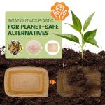 100 Piece (50 Pack) Meal Prep Containers with Lids, 28 oz Cornstarch Food Storage Containers Plant-based Lunch Box for Salad,BPA Free Plastic Take Out Containers Microwave and Freezer Safe