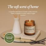 Bare Botanics Warm Vanilla Oak 9oz Soy Candle - 100% Plant-Based Fragrance Oils - Premium, Non-Toxic Candle - Softly Scented Natural Soy Wax - Handpoured in WI - 40 Hrs Long Burning & Ready to Gift