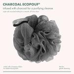 EcoTools Charcoal EcoPouf, Loofah Sponge for Bath & Shower, Infused Pouf, Recycled Netting, Exfoliation Removes Dead Skin, Eco-Friendly Bath Accessory, Cruelty-Free, Color May Vary, 1 Count (60g)