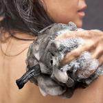 EcoTools Charcoal EcoPouf, Loofah Sponge for Bath & Shower, Infused Pouf, Recycled Netting, Exfoliation Removes Dead Skin, Eco-Friendly Bath Accessory, Cruelty-Free, Color May Vary, 1 Count (60g)