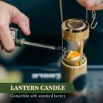 10 Packs Natural Beeswax Candles Compatible with Candle Lanterns, 12-Hour Long Burn Time Emergency Candles, Lantern Candle for Camping, Survival, Power Outages