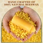 10 Packs Natural Beeswax Candles Compatible with Candle Lanterns, 12-Hour Long Burn Time Emergency Candles, Lantern Candle for Camping, Survival, Power Outages