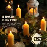 10 Packs Natural Beeswax Candles Compatible with Candle Lanterns, 12-Hour Long Burn Time Emergency Candles, Lantern Candle for Camping, Survival, Power Outages