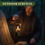 10 Packs Natural Beeswax Candles Compatible with Candle Lanterns, 12-Hour Long Burn Time Emergency Candles, Lantern Candle for Camping, Survival, Power Outages