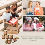 M&SENSE 6 Pack Candles Gift for Home Scented Aromatherapy Candle Set for Women Soy Wax Long Lasting Amber Jar Candles Gift for Birthday Housewarming Mother's Valentine Day