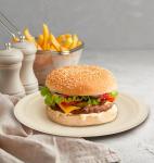 BLUE TOP 100% Compostable Disposable Paper Plates Heavy Duty Waterproof Plates-50 Pack 10 inch Eco-Friendly Plates, Natural Biodegradable Sugarca Bagasse Dinner Plates Unbleached Brown