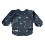 Tiny Twinkle Long Sleeve Bib for Babies & Toddlers – Waterproof Smock Bib for Eating – Machine Washable & Mess-Proof, Baby Feeding Essential & Shower Must-Have(Space, 2-4Y)